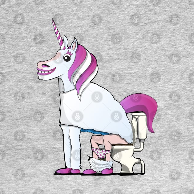 Unicorn on the Toilet by InTheWashroom